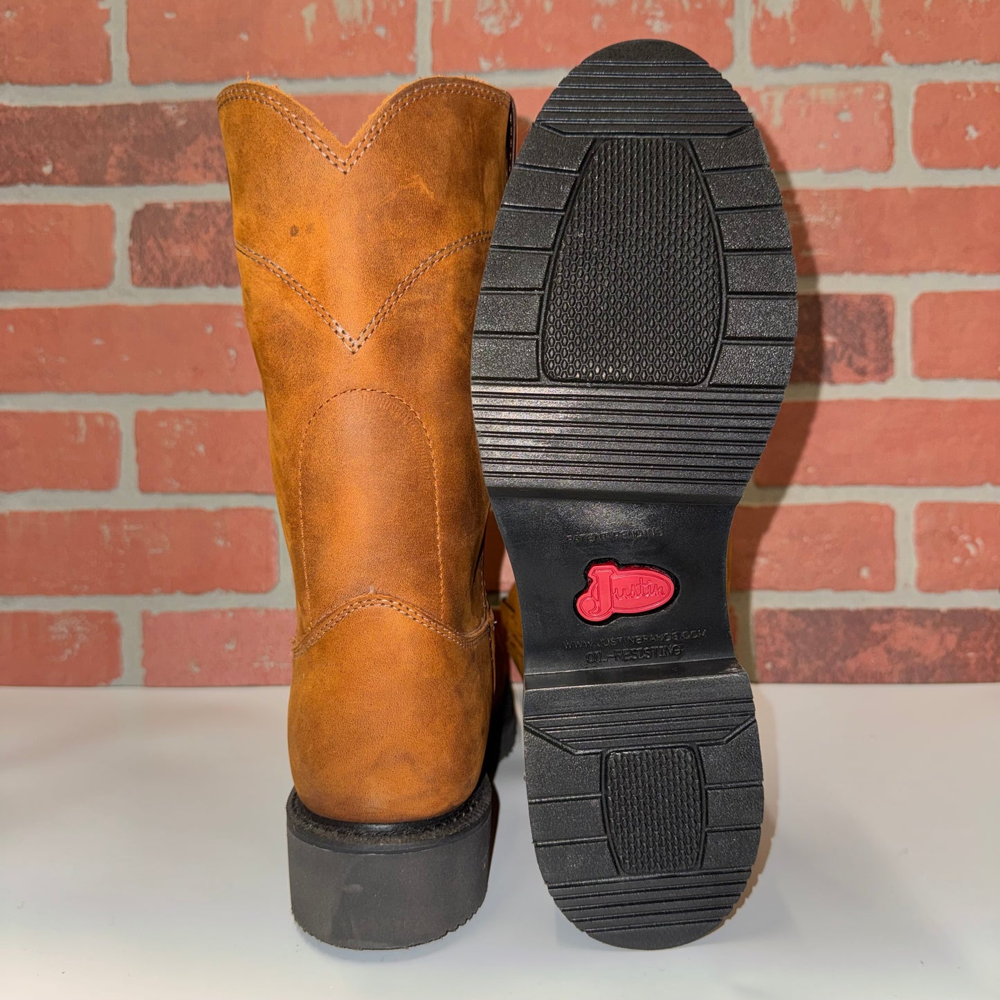 Justin 4764 CONDUCTOR STEEL TOE 10" DOUBLE COMFORT® SYSTEM BARK