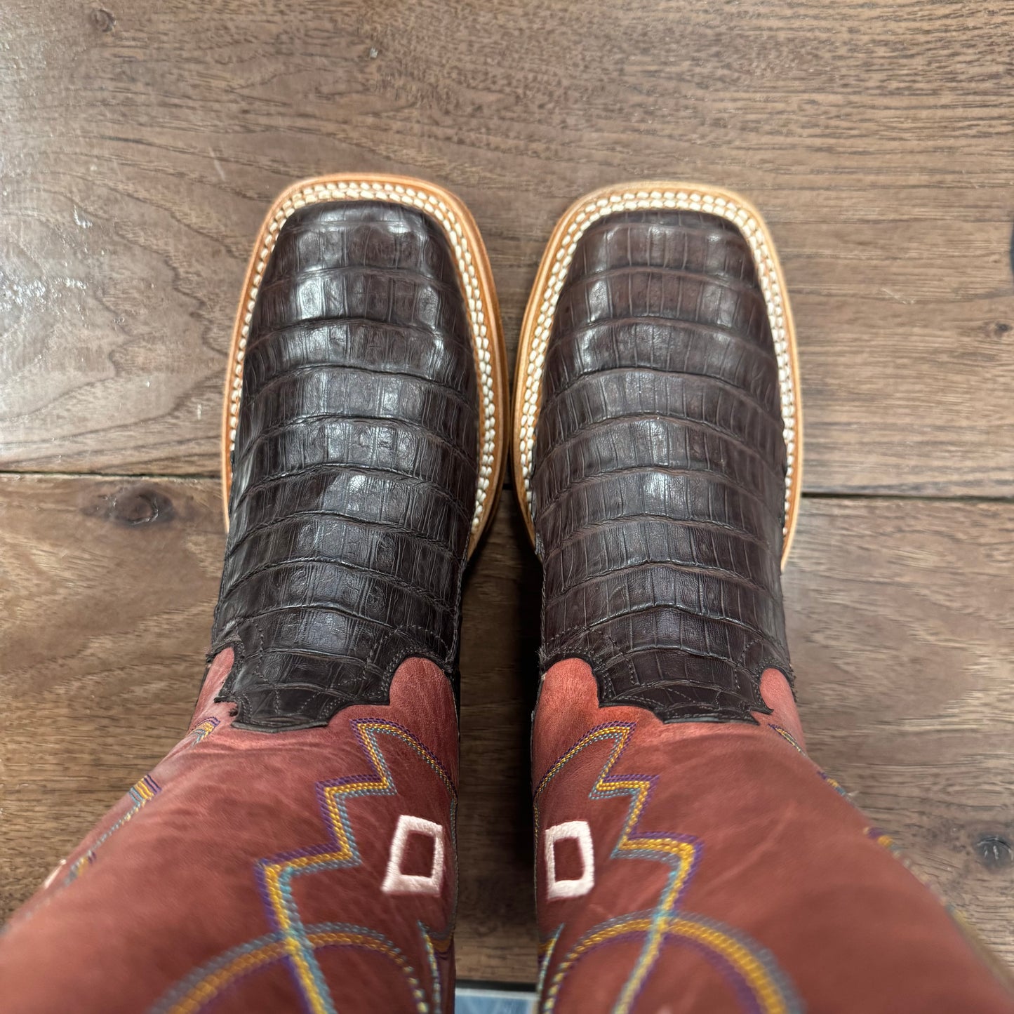 Tony Lama TL5401L Chocolate Caiman Belly