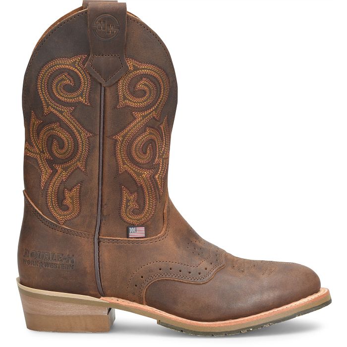 Double H DH4663 Rockdale U Toe Bull Folk Lore ICE
