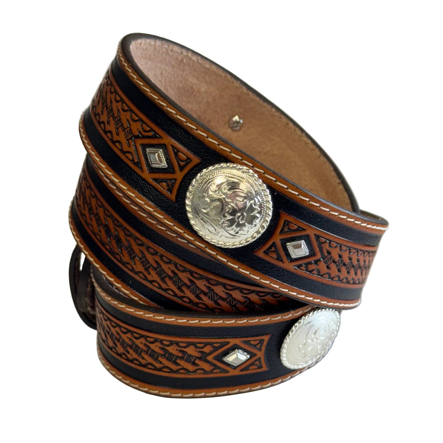 Tony Lama C42674 BLK River Pearl Studded Belt
