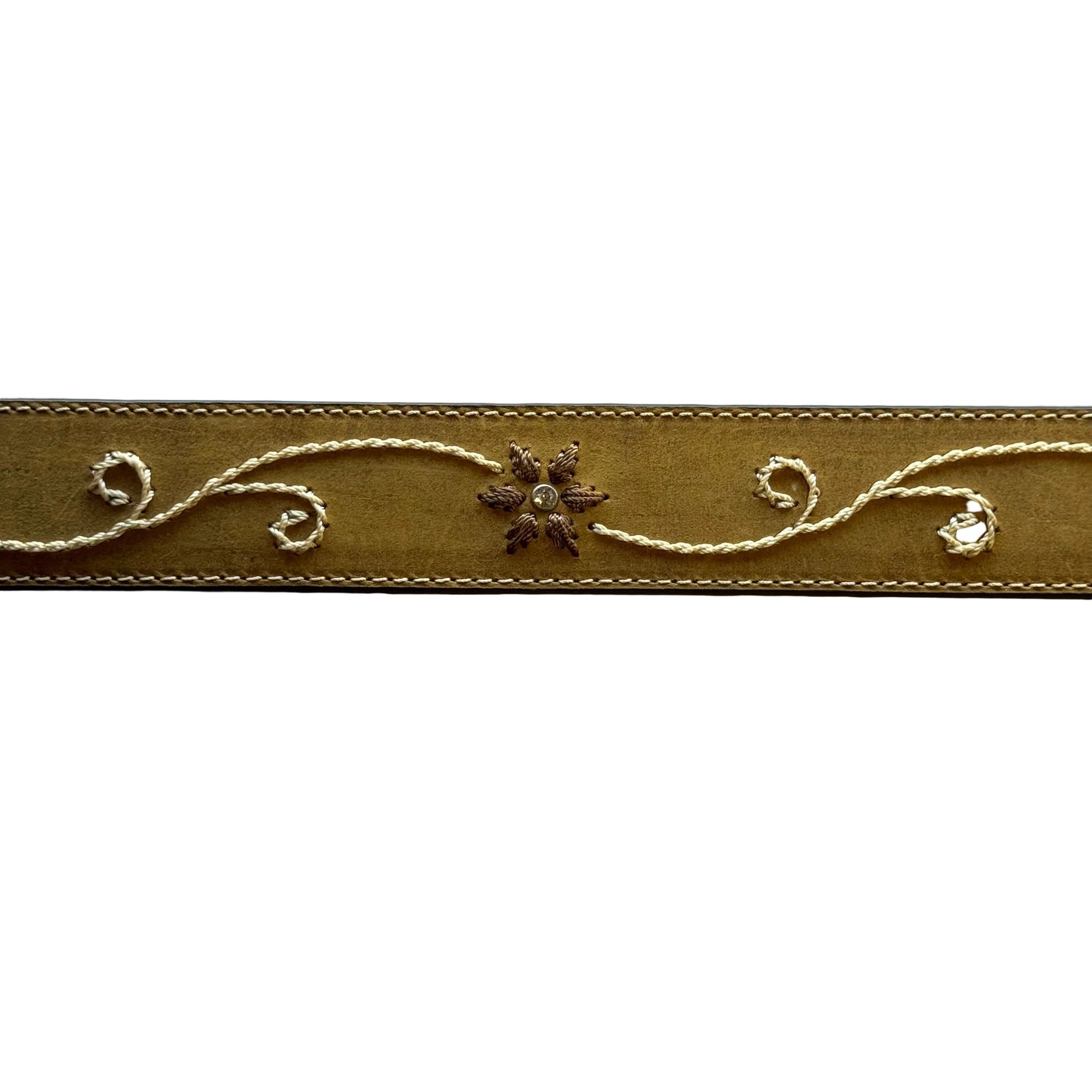 Nocona Belt N3447044-L 1.5 in. Western Belt Womens Embroidered Flowers, Brown