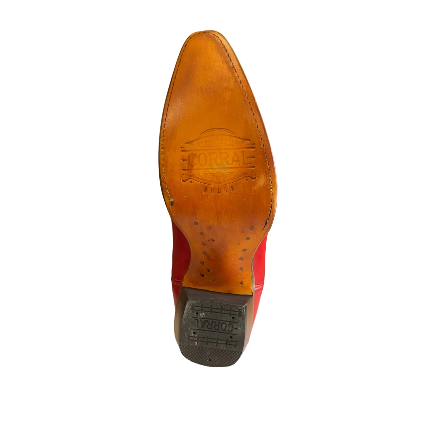 Corral Z5073 Red Stitch Pattern & Inlay Snip Toe Western Heel