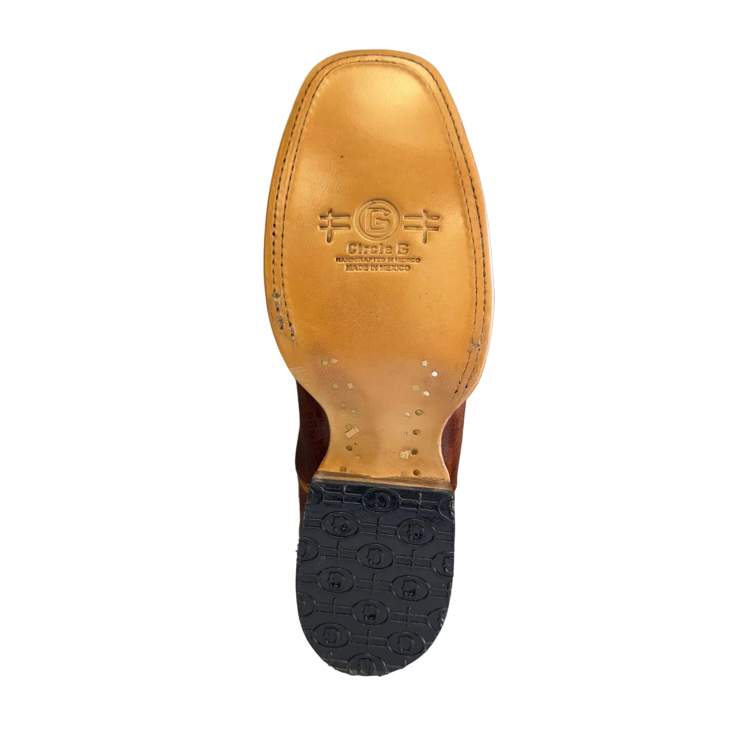 Circle G L6324 Brown Embroidery Sq. Toe