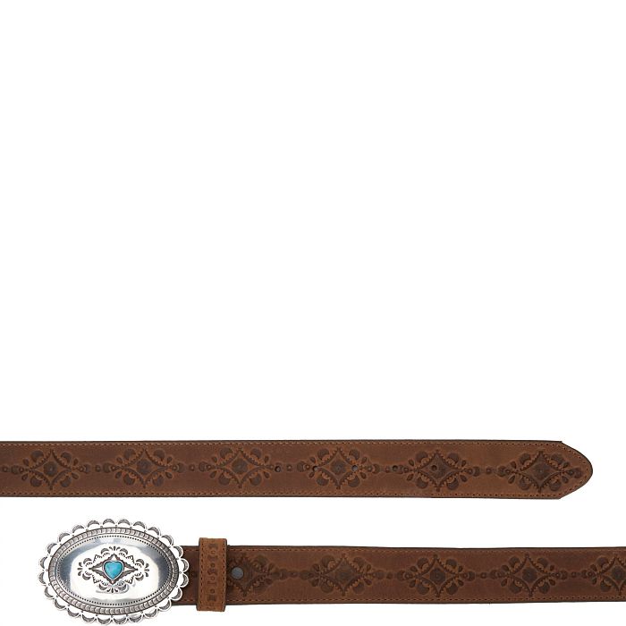 Justin Belt C21369 Native Heart Turquoise Buckle