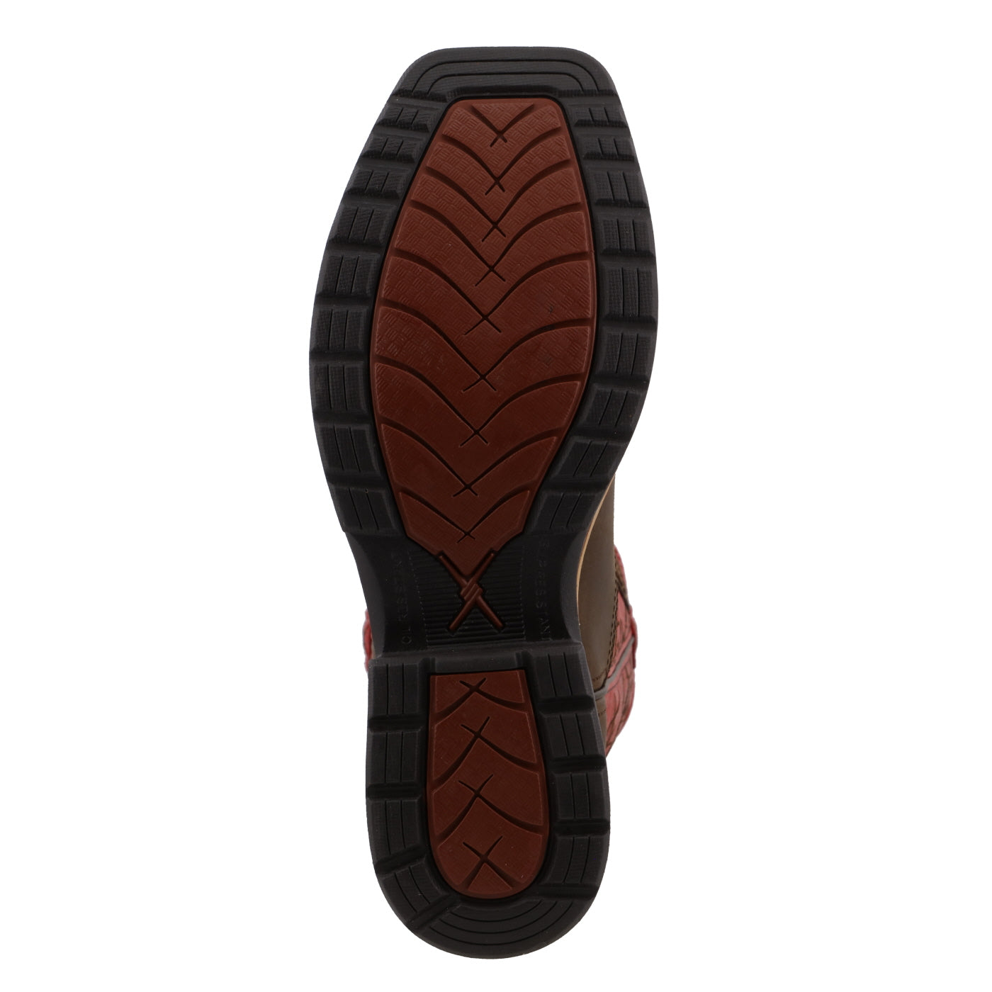 Twisted X MLCA005 12" Western Work Boot Alloy Toe Brown & Flash Red