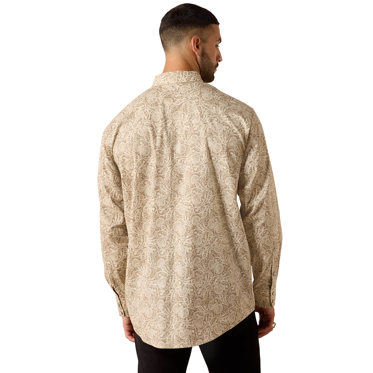 Ariat 10071032 MNS Trevon Classic Fit Snap Shirt ROASTED CASHEW PAISLEY PRINT
