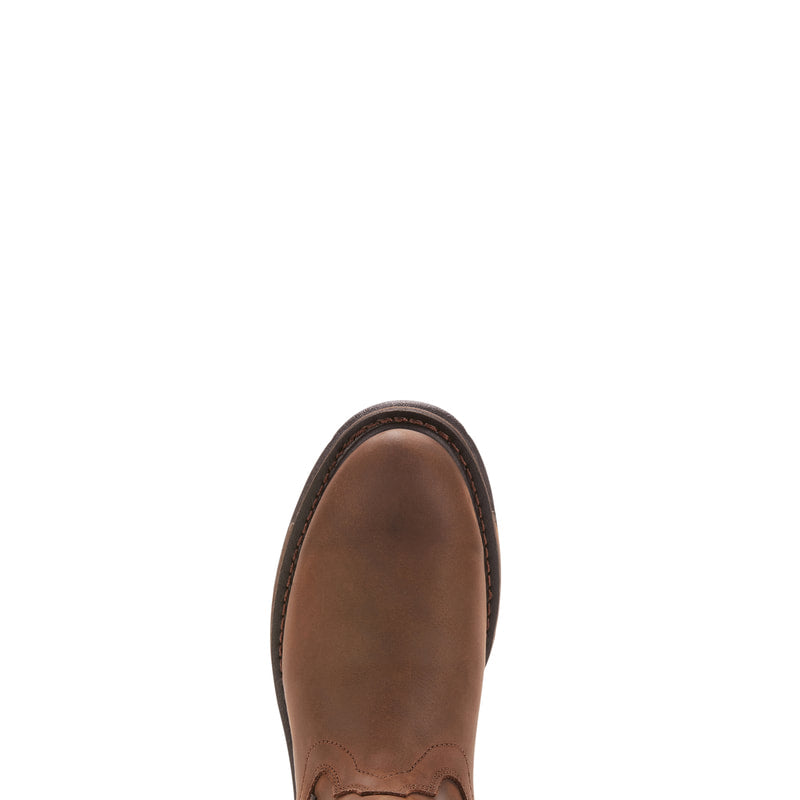 Ariat 10001198 WORKHOG PULL ON OILY DISTRESSED BROWN