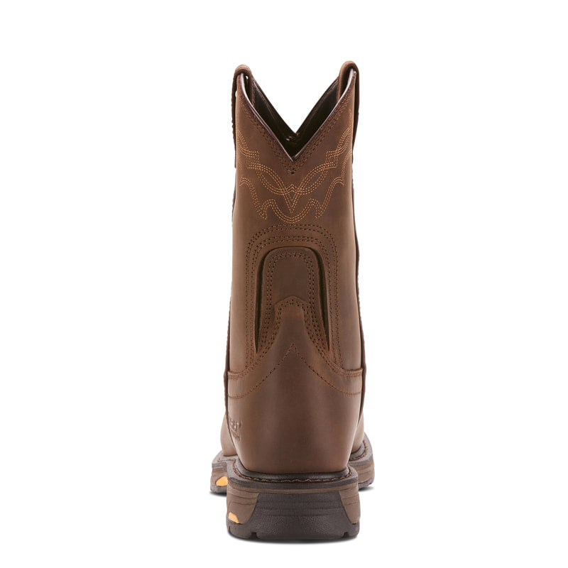 Ariat 10001198 WORKHOG PULL ON OILY DISTRESSED BROWN
