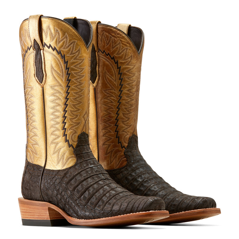 Ariat 10050982 Men's Futurity Finalist Brushed Chocolate Caiman Belly