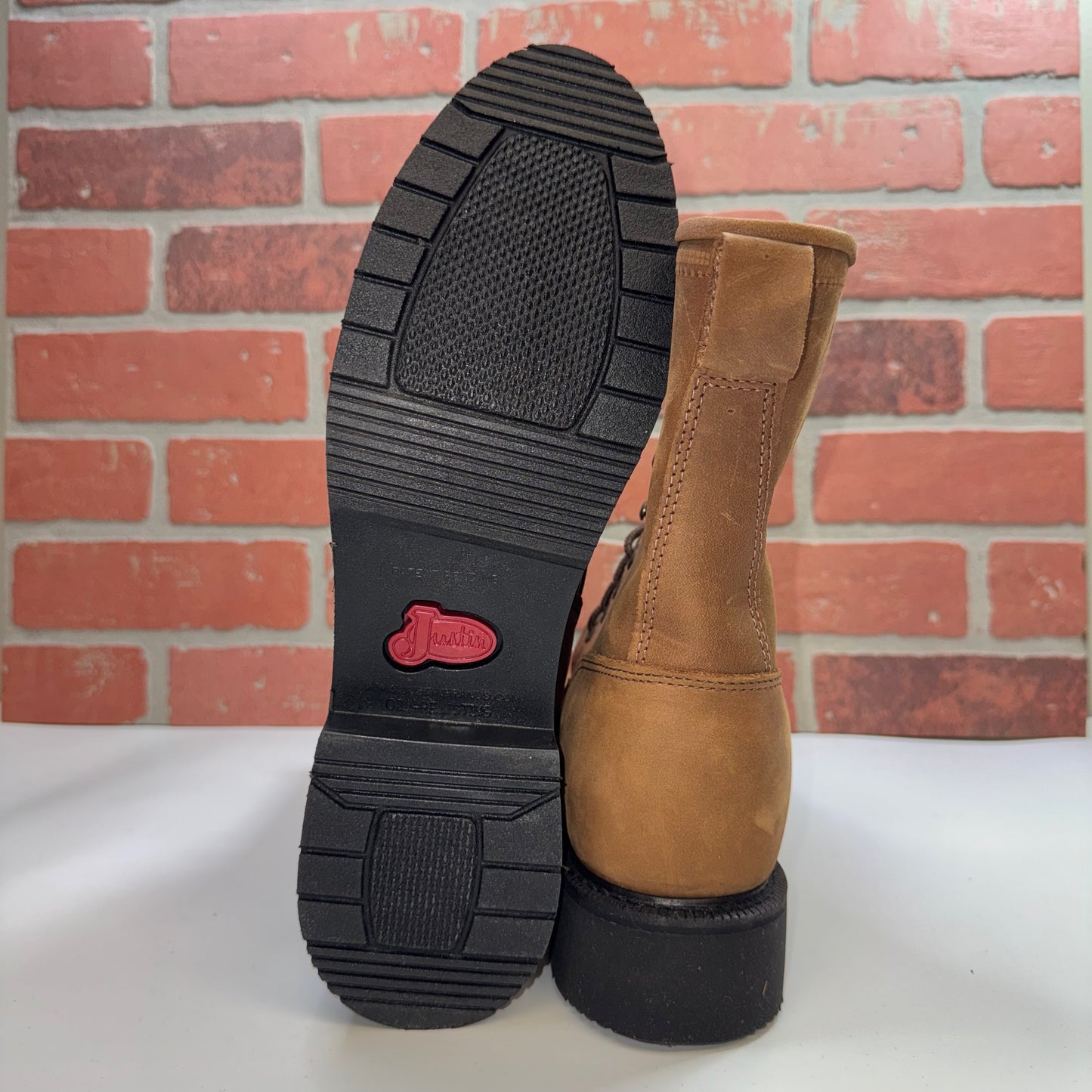 Justin 764 Conductor Steel Toe 8" DOUBLE COMFORT® SYSTEM BARK