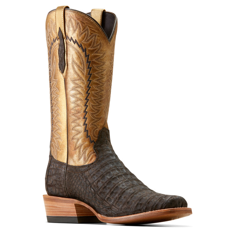 Ariat 10050982 Men's Futurity Finalist Brushed Chocolate Caiman Belly