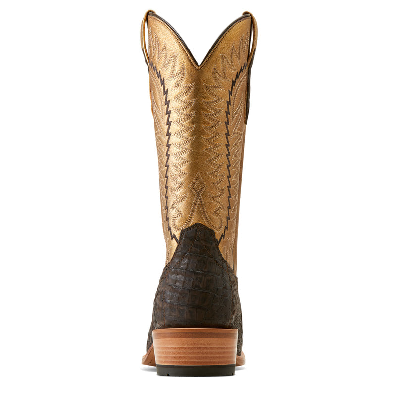 Ariat 10050982 Men's Futurity Finalist Brushed Chocolate Caiman Belly