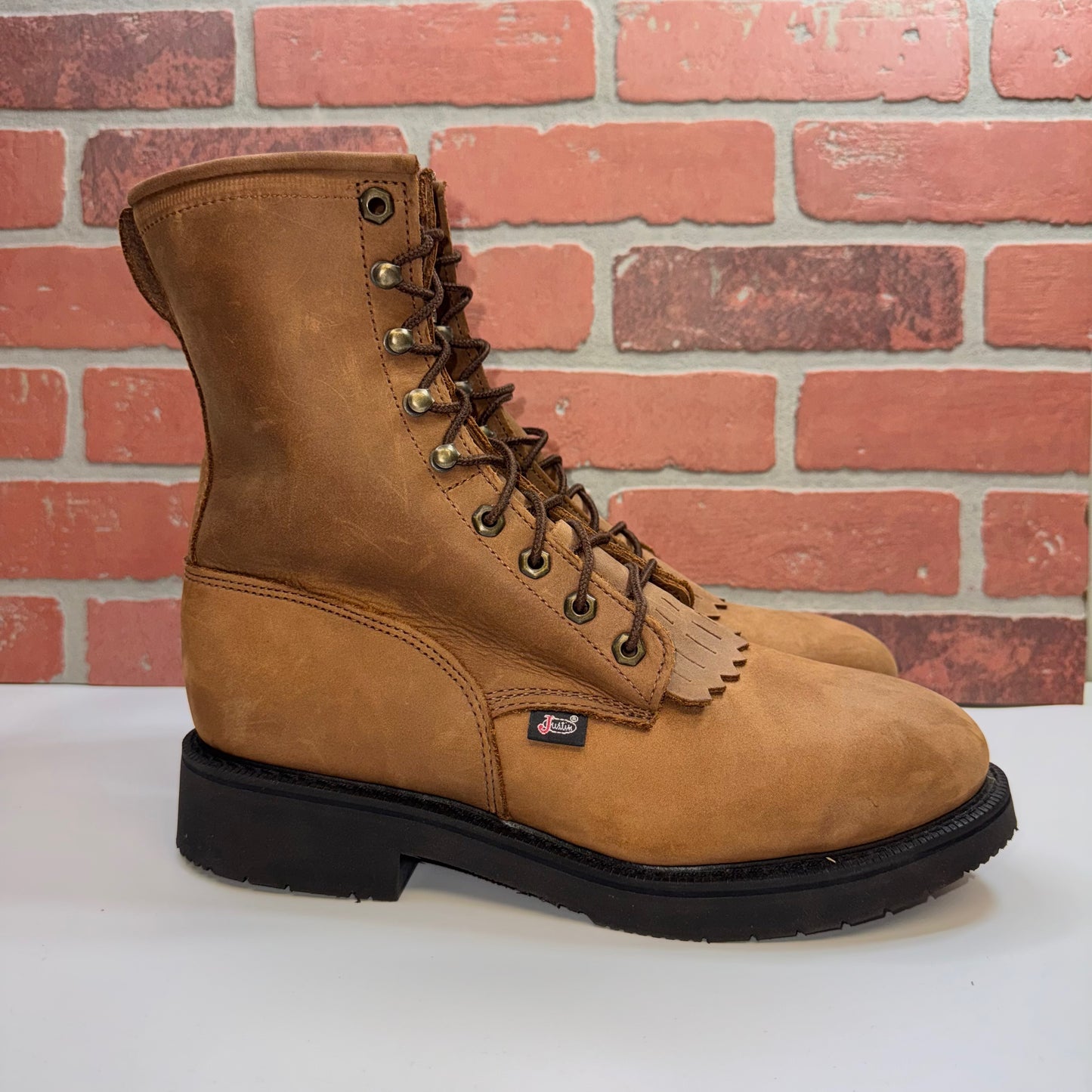 Justin 764 Conductor Steel Toe 8" DOUBLE COMFORT® SYSTEM BARK