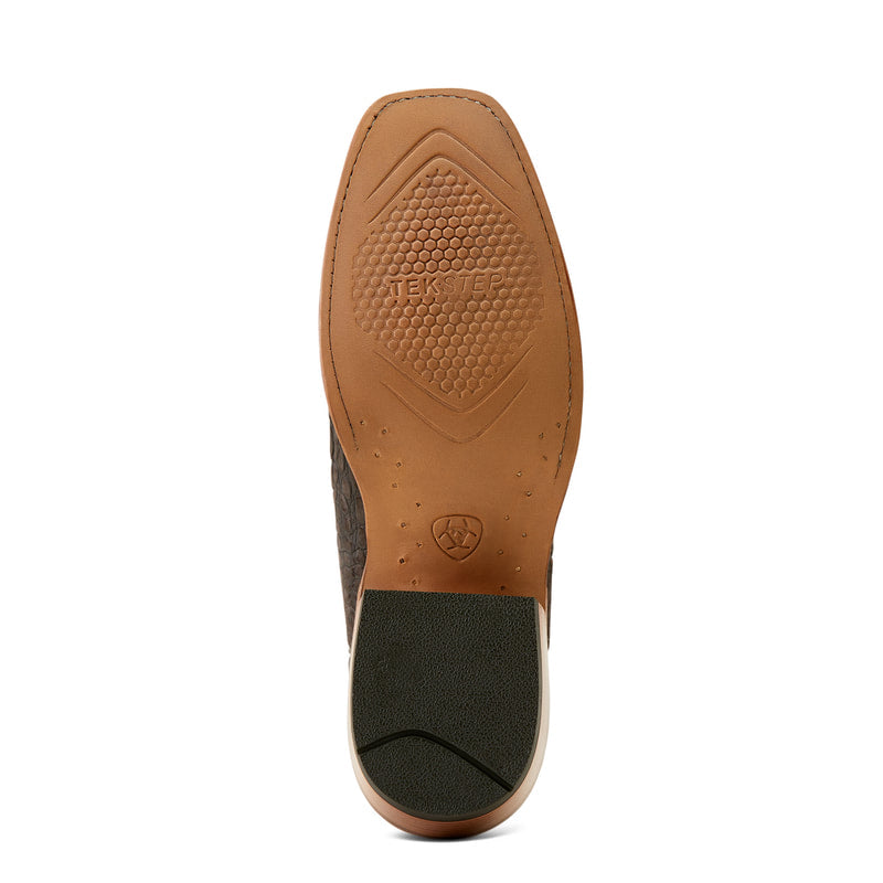 Ariat 10050982 Men's Futurity Finalist Brushed Chocolate Caiman Belly