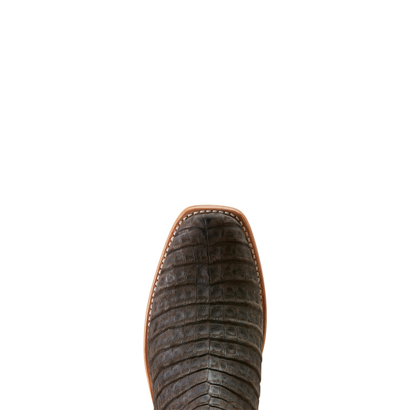 Ariat 10050982 Men's Futurity Finalist Brushed Chocolate Caiman Belly
