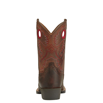 Ariat 10014101 Roughstock Wide Square Toe Brown Oiled Children's