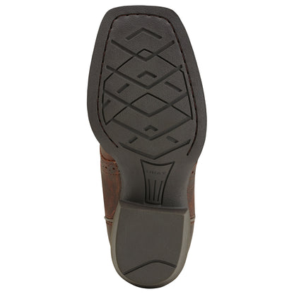 Ariat 10014101 Roughstock Wide Square Toe Brown Oiled Children's