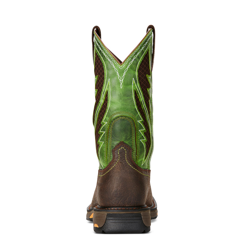 Ariat 10020083 WORKHOG WSQ VENTTEK BRUIN BRN/GRN