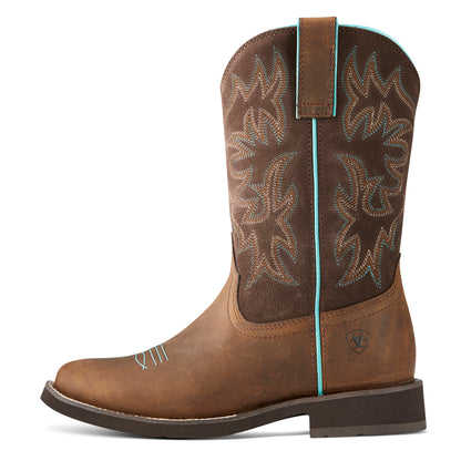 Ariat 10021457 Delilah Round Toe Western Boot Distressed Brown