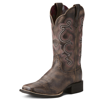 Ariat 10021616 Quickdraw Western Boot Tack Room Chocolate