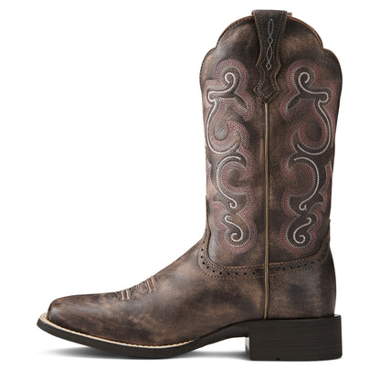 Ariat 10021616 Quickdraw Western Boot Tack Room Chocolate
