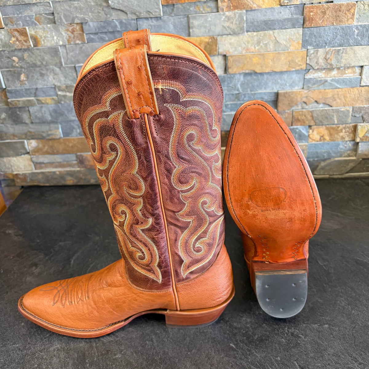 Nocona 32403-10A Cognac Smooth Ostrich