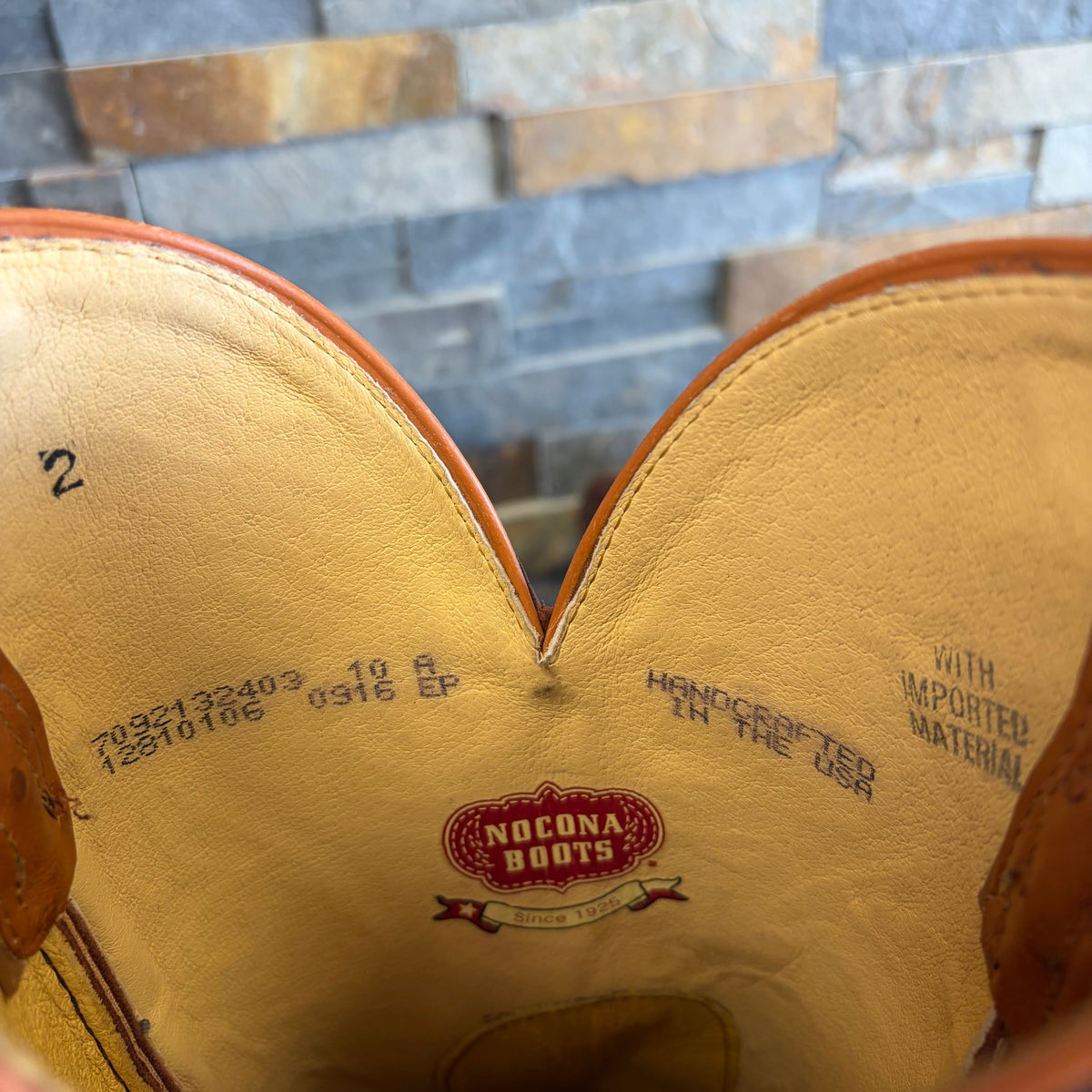 Nocona 32403-10A Cognac Smooth Ostrich