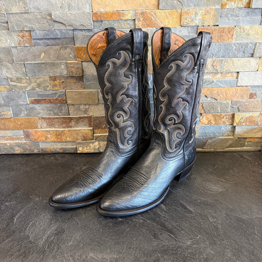 Nocona 31403-10AA Black Smooth Ostrich