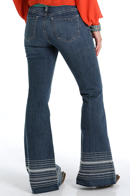 Cruel Denim® CB70254071 Ladies Hannah Super Flare Dark Stonewash Jeans