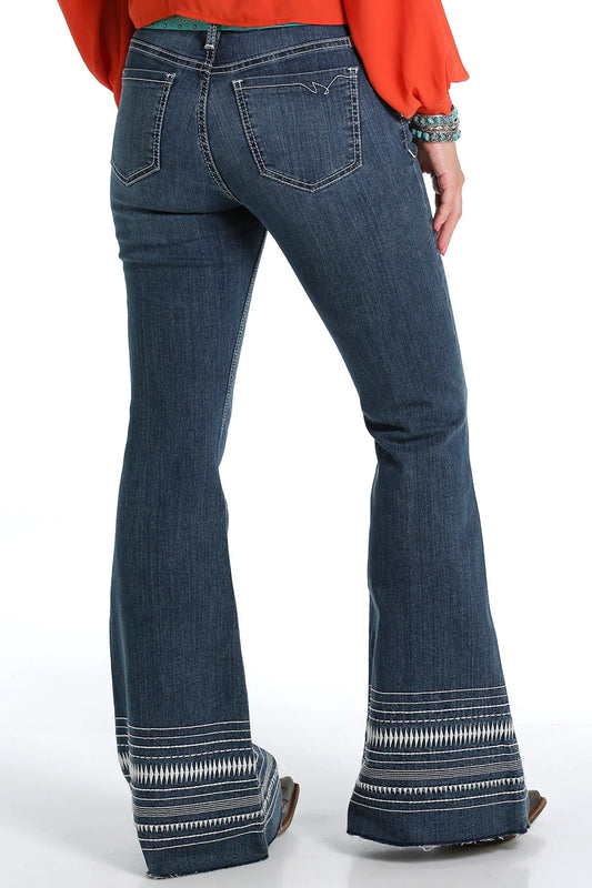 Cruel Denim® CB70254071 Ladies Hannah Super Flare Dark Stonewash Jeans