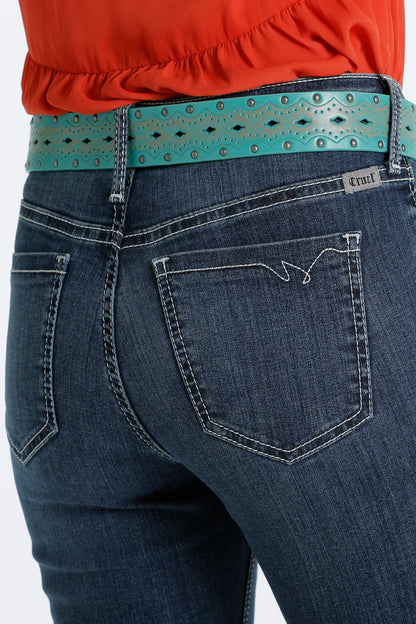 Cruel Denim® CB70254071 Ladies Hannah Super Flare Dark Stonewash Jeans