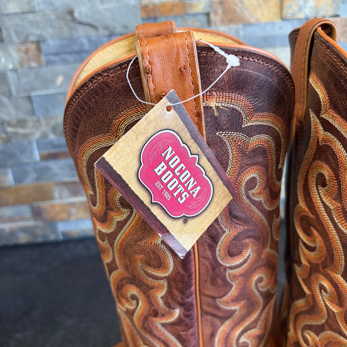 Nocona 32403-10A Cognac Smooth Ostrich
