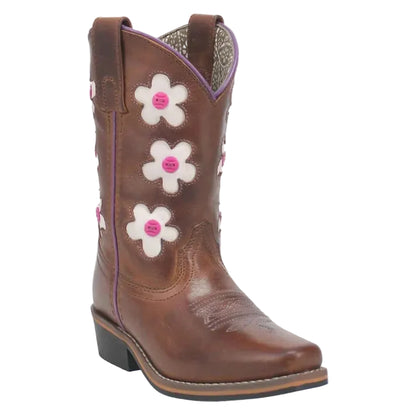 Dan Post DPC3903 Giselle Brown Flower Kids Boot