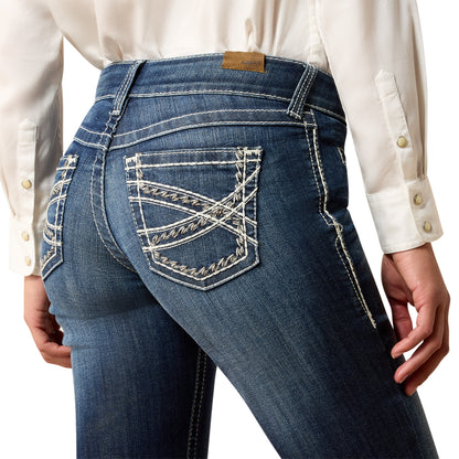 ARIAT 10025302 Trouser Mid Rise Stretch Entwined Wide Leg Jean