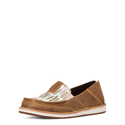 Ariat 10033933 WMS CRUISER BROWN BOMBER/WATERCOLOR FEATHER