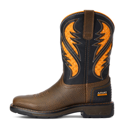 Ariat 10034159 Work VentTEK Boot Coca Brown / Orange Vent