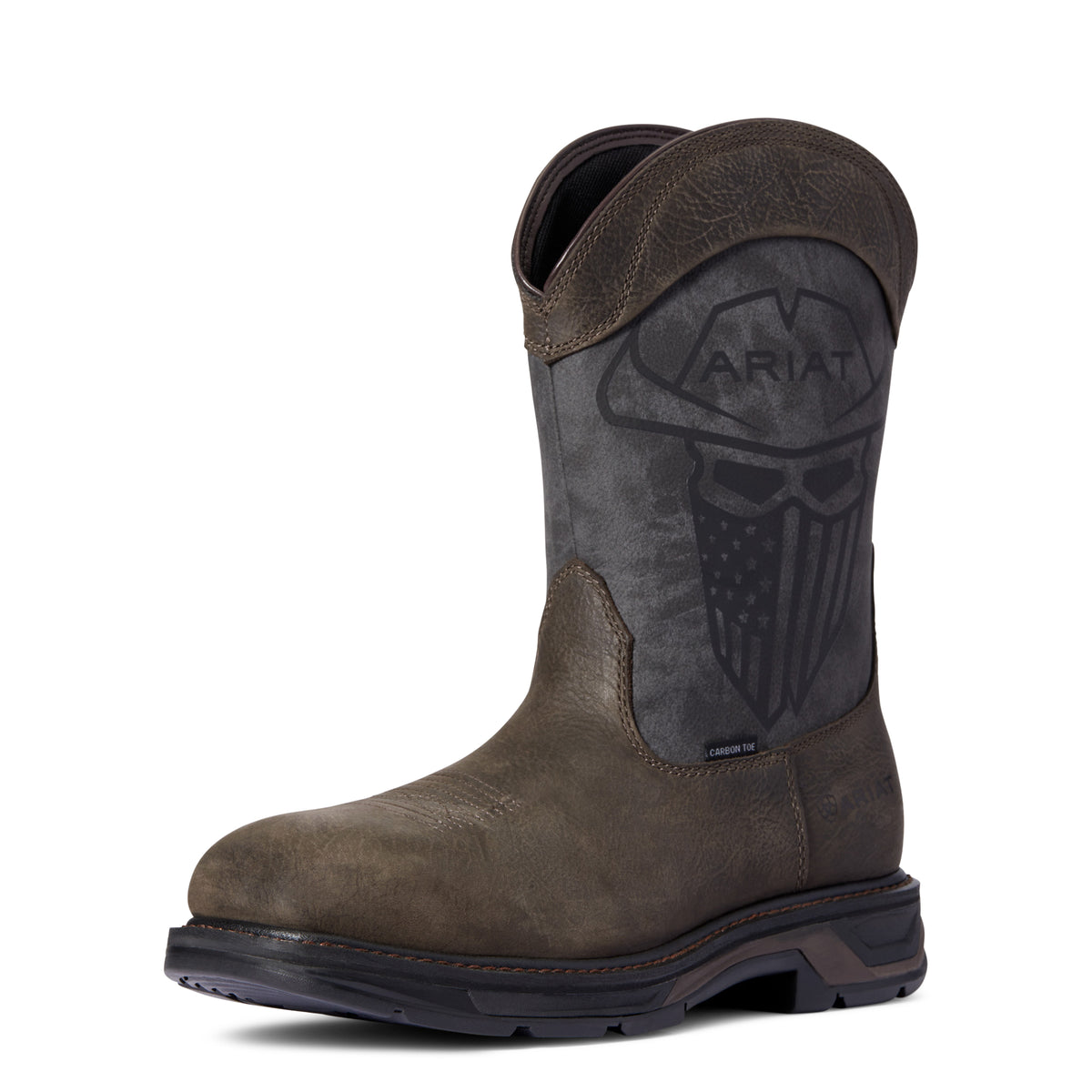 Ariat 10038223 WorkHog XT Incognito Wide Square Toe Carbon Toe Work Boot Iron Coffee