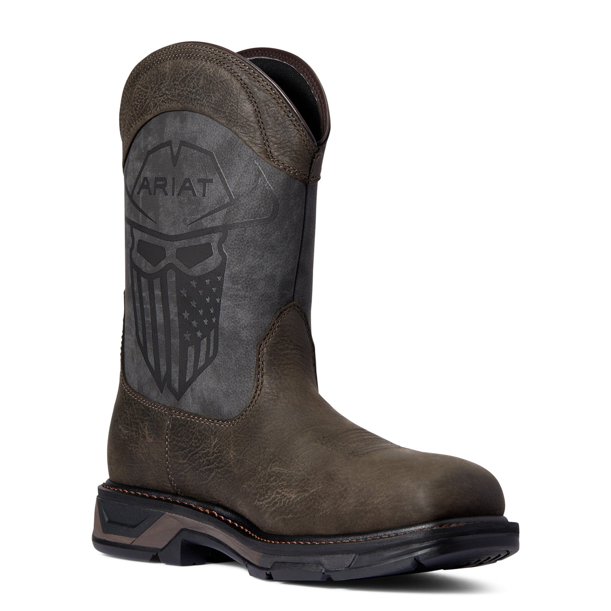 Ariat 10038223 WorkHog XT Incognito Wide Square Toe Carbon Toe Work Boot Iron Coffee