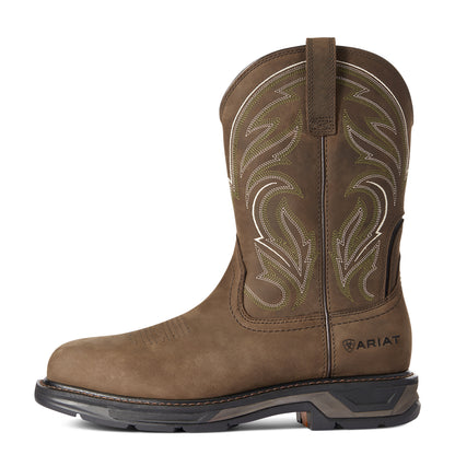 Ariat 10038318 WorkHog XT Cottonwood Wide Square Toe Carbon Toe Work Boot Distressed Brown
