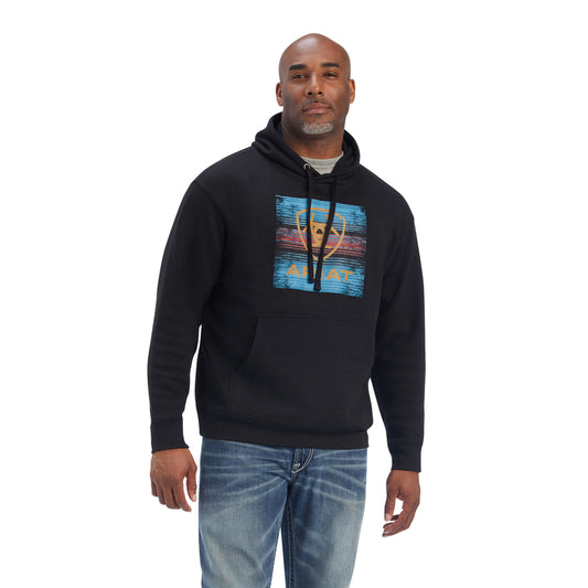 ARIAT 10041711 Fleece Hooded Serape Block Sweatshirt