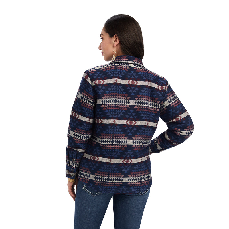 ARIAT 10041576 Shacket Shirt Jacket, Mountain Peak Jacquard
