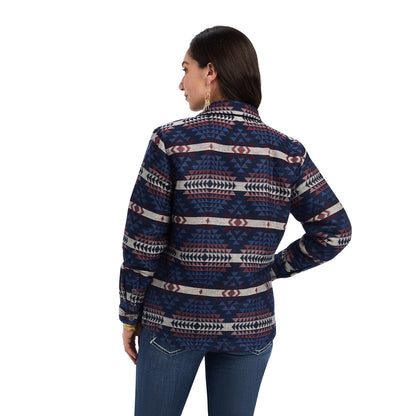 ARIAT 10041576 Shacket Shirt Jacket, Mountain Peak Jacquard