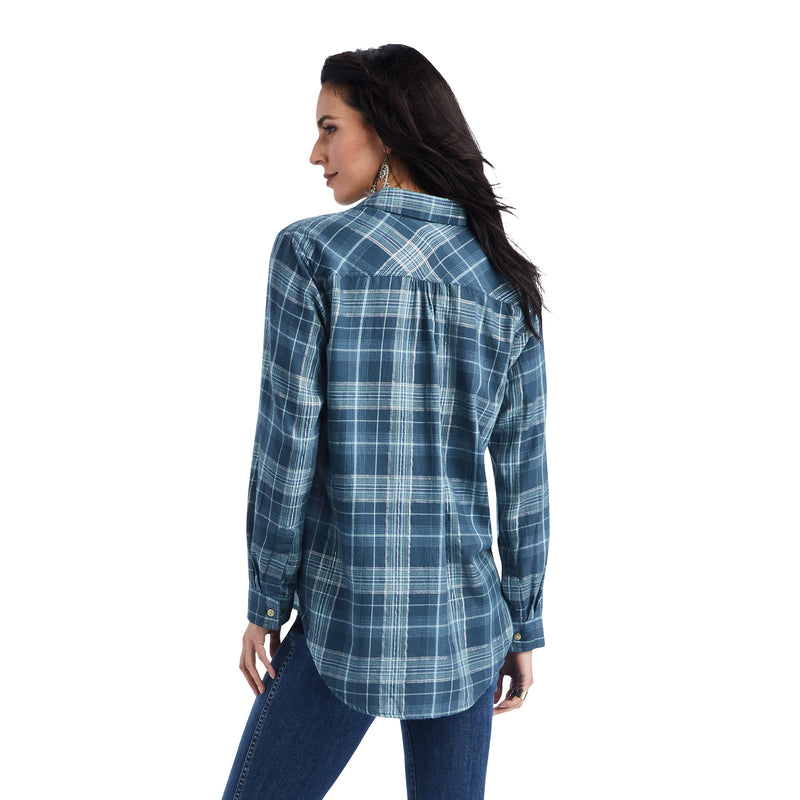 Ariat 10042291 Blue Plaid Sparkle Shirt