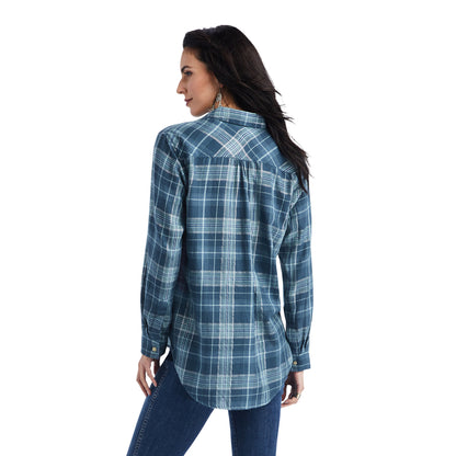 Ariat 10042291 Blue Plaid Sparkle Shirt