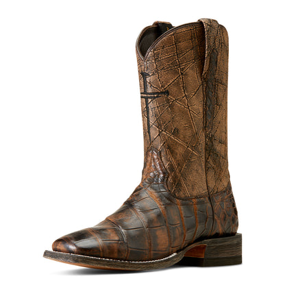 Ariat 10047000 Backwater Brown American Alligator / Rusted Tan SIZE 9.5D