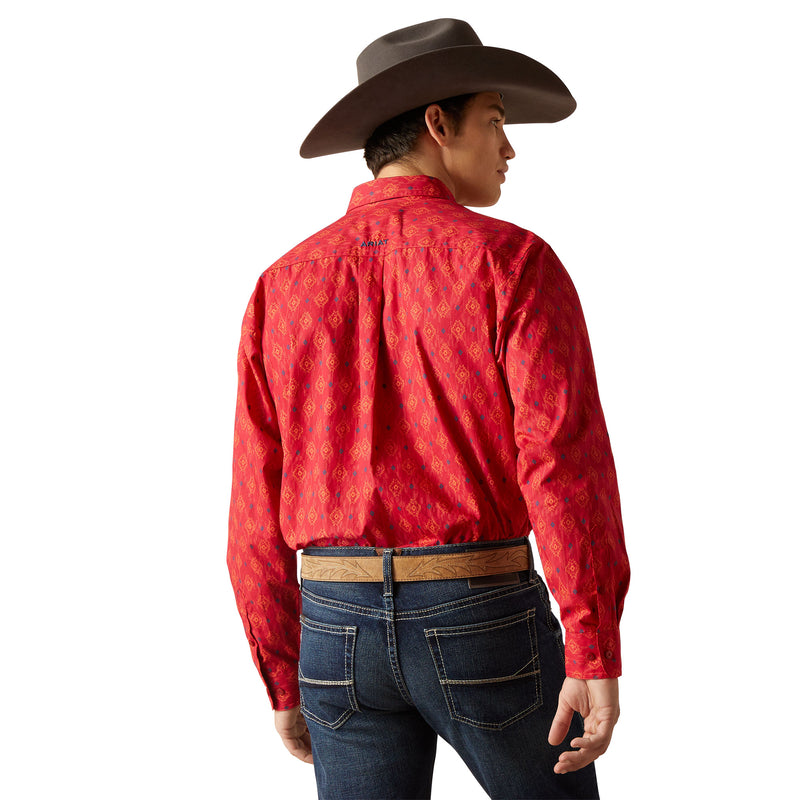 ARIAT 10047156 Men's Parsons Classic Fit Shirt Weg Red