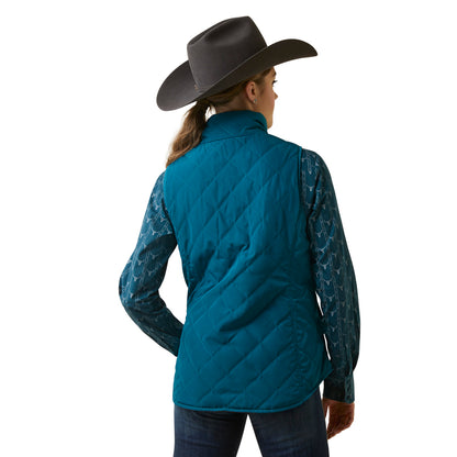 Ariat 10046641 Women's Dilon Ins Reversable Vest Deep Lagoon