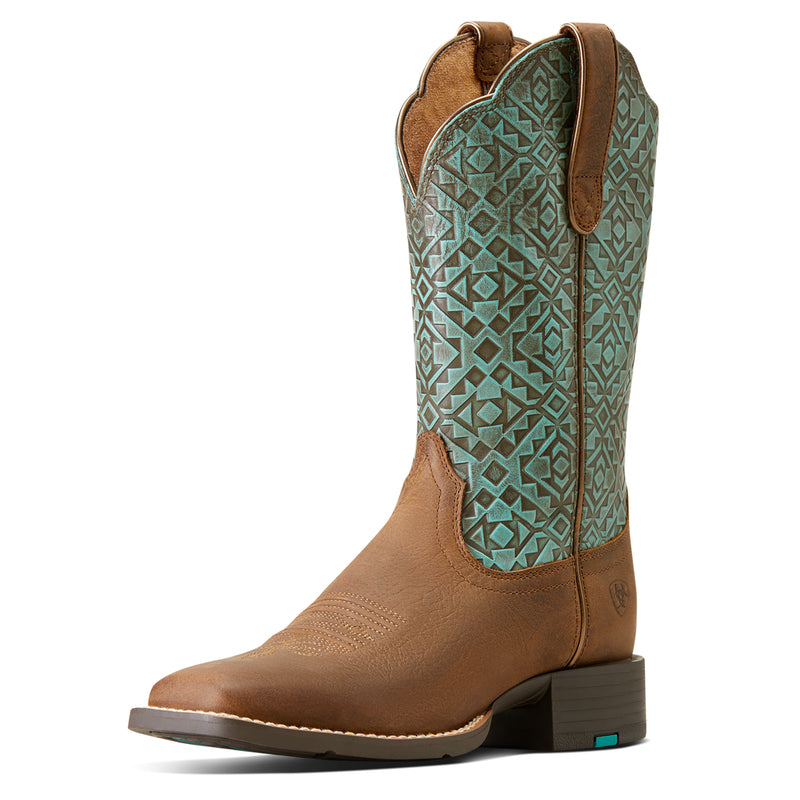 Ariat 10046882 Round Up Old Earth Wide SQ Toe