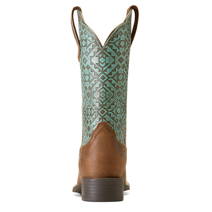 Ariat 10046882 Round Up Old Earth Wide SQ Toe