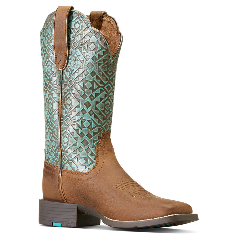 Ariat 10046882 Round Up Old Earth Wide SQ Toe